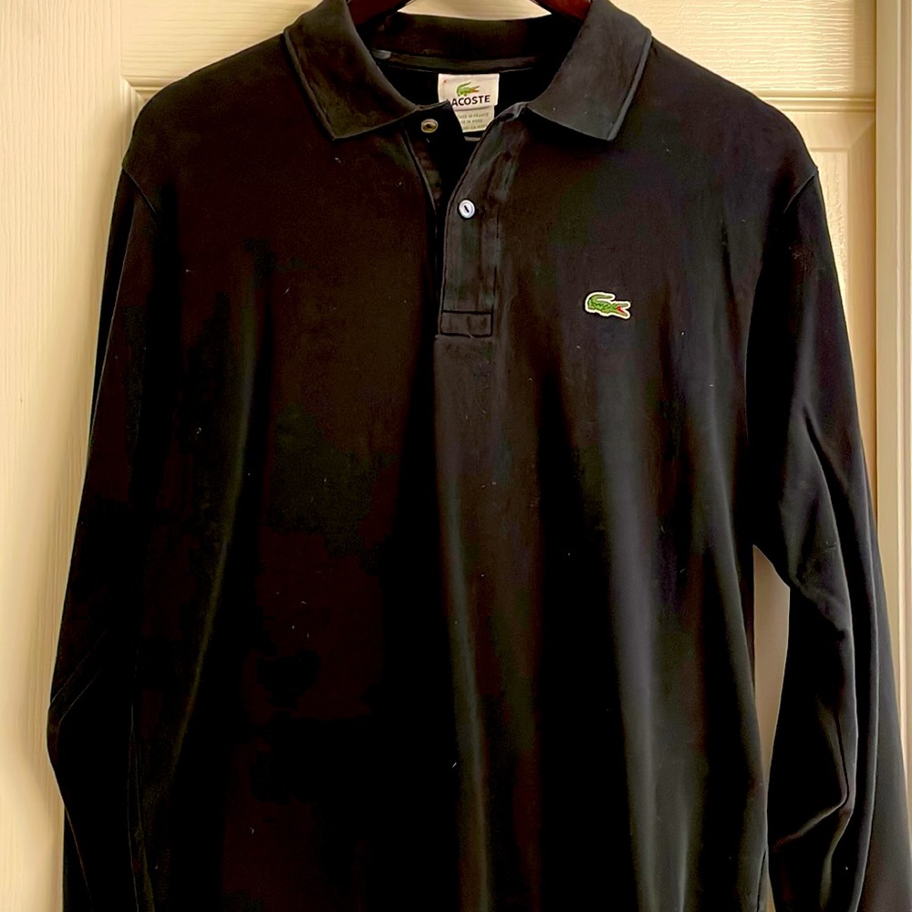 Lacoste Long Sleeve Polo. Size 4 (Medium)